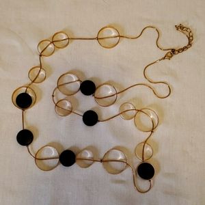 Long circle statement necklace
